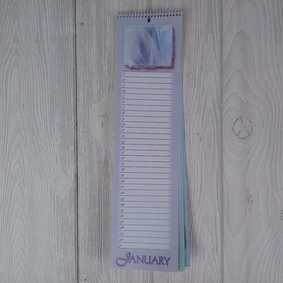 🆕For Any Year,  Tall Wall Floral Calendar, Lined - Picture 2 of 8